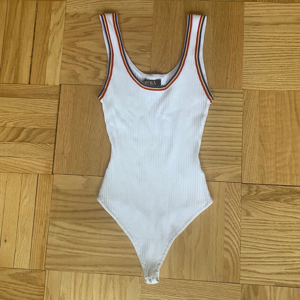 Ribbed thong bodysuit